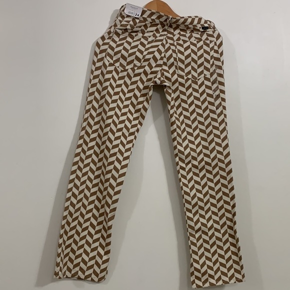 NWT PacSun Brown Chevron Low Rise Straight Leg Jeans size 24 - Picture 10 of 11